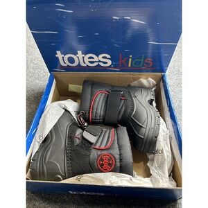 Totes Kids Waterproof Winter Boots Size 5T Black With Red New